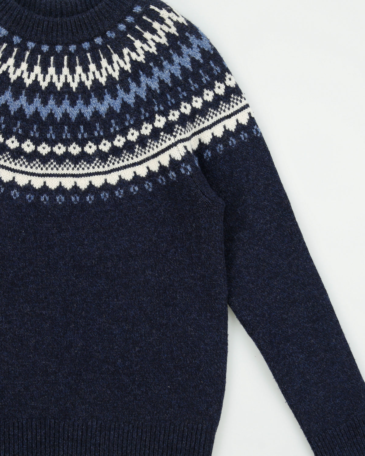 Vintage Y2K 00s Abercrombie &amp; Fitch Wool Blend Fair Isle Knit Jumper - S