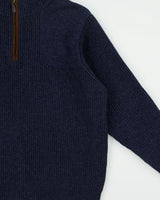 Vintage L.L. Bean Quarter-Zip Wool Ribbed Knit Jumper - L