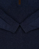 Vintage L.L. Bean Quarter-Zip Wool Ribbed Knit Jumper - L