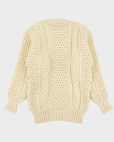 Vintage 1990s Norlantic Made In Ireland Heavyweight Chunky Wool Knit Jumper - L