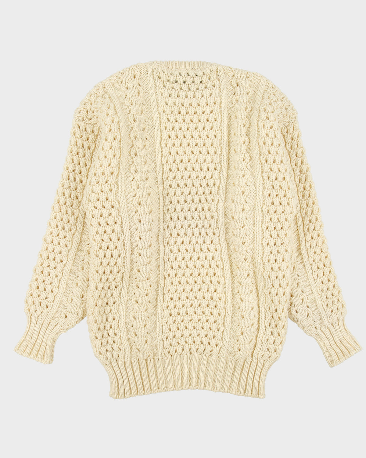 Vintage 1990s Norlantic Made In Ireland Heavyweight Chunky Wool Knit Jumper - L