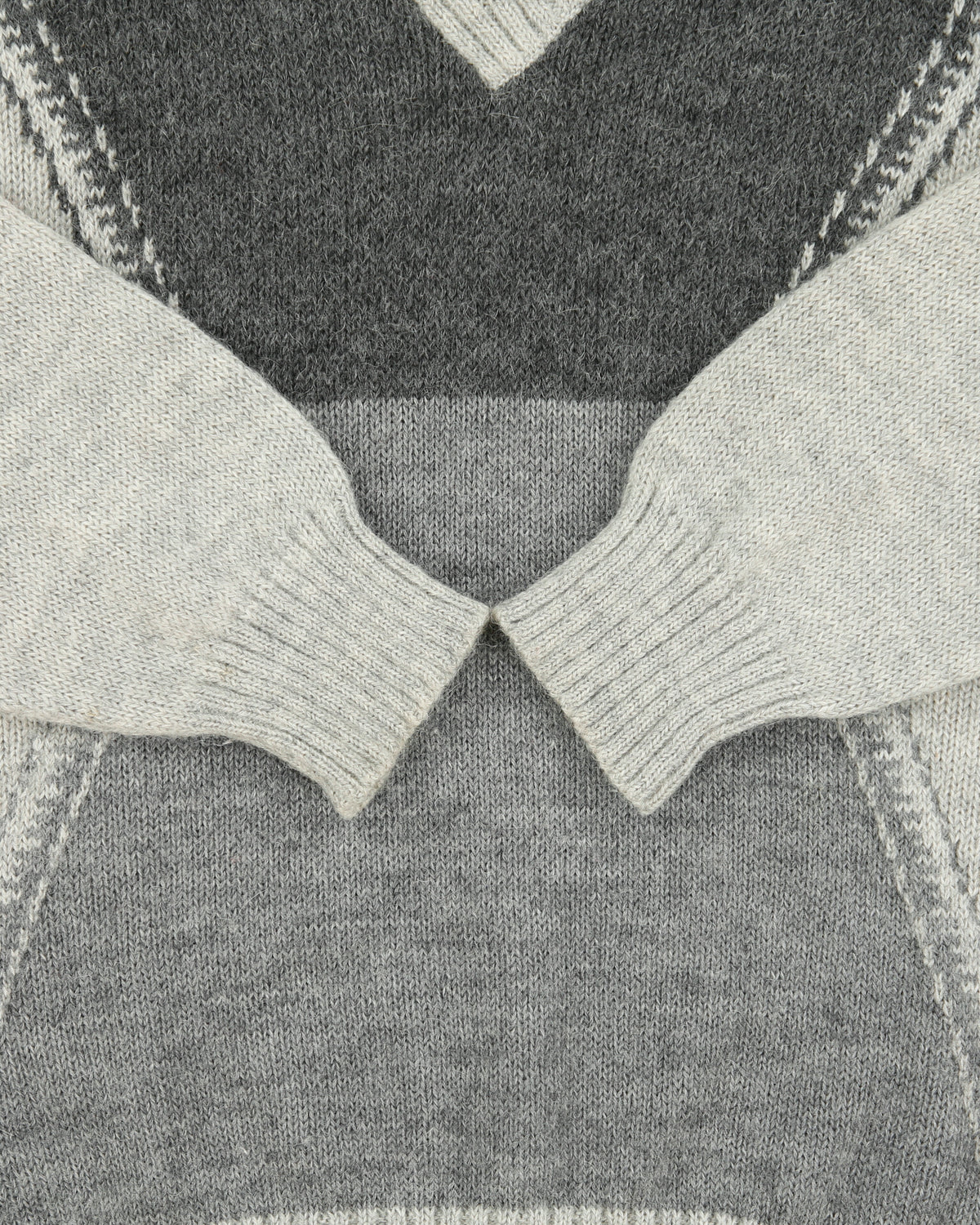 Vintage 1980s Lanvin Studio Japan Mohair/Alpaca/Wool Blend Knit V-Neck Rib Jumper - XL