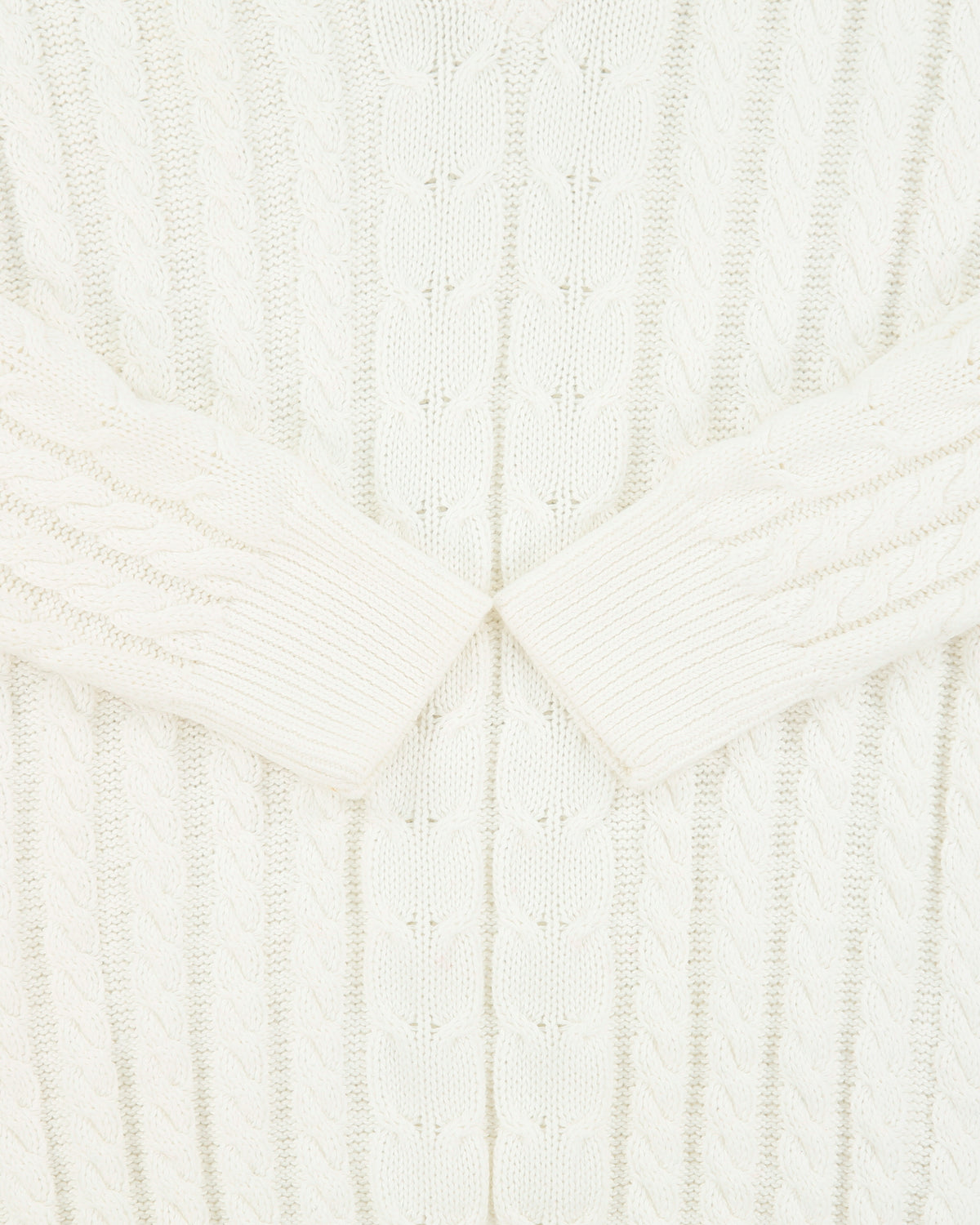 Vintage 1990s Fila Chunky Cable Knit Classic V-Neck Cricket Jumper - L