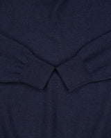Vintage Christian Lacroix Navy Merino Wool Knit Long Sleeve Polo Jumper - M