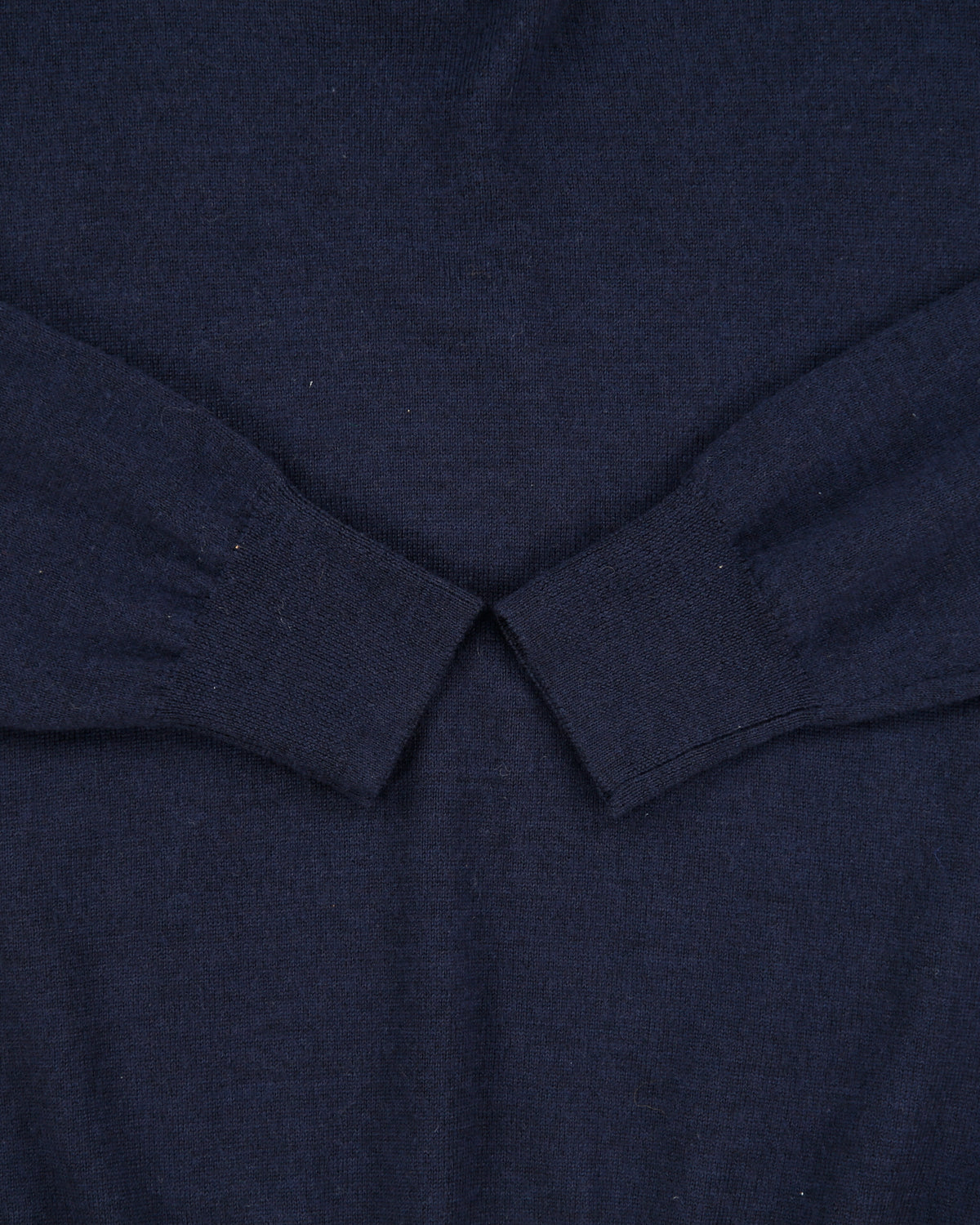 Vintage Christian Lacroix Navy Merino Wool Knit Long Sleeve Polo Jumper - M