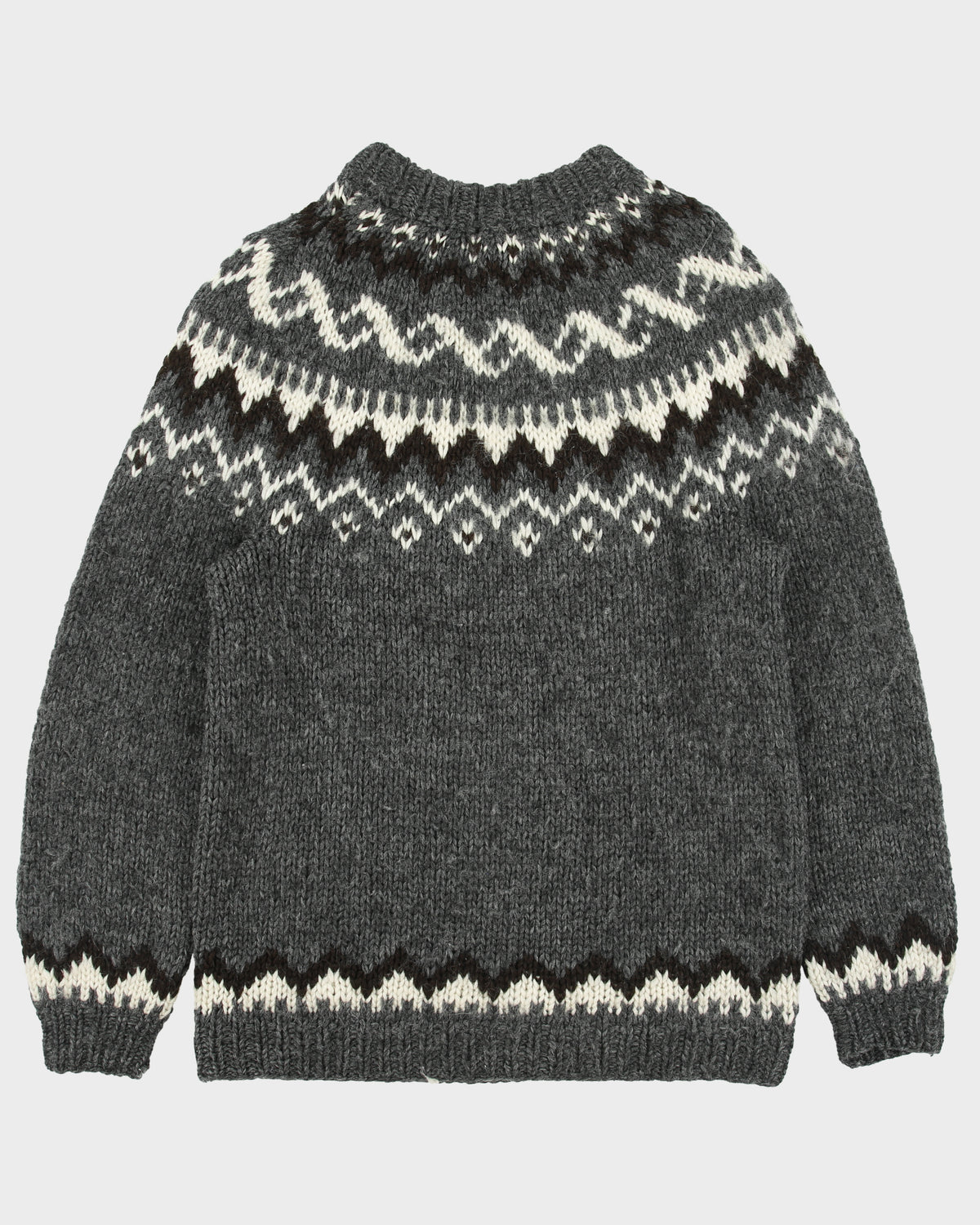 The Handknitting Association Of Iceland 'Gisli' Handmade New Wool Chunky Nordic Knit Jumper - L