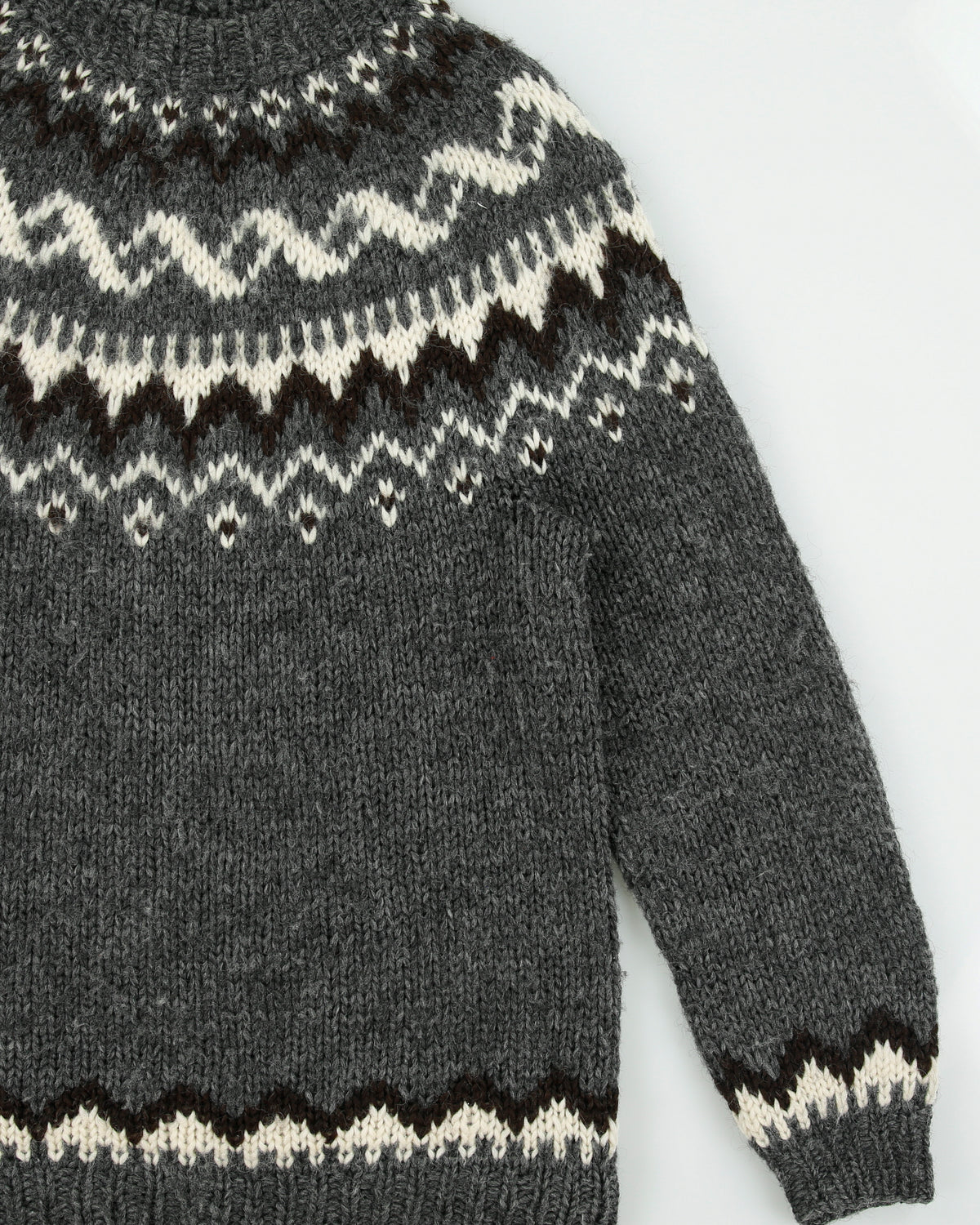 The Handknitting Association Of Iceland 'Gisli' Handmade New Wool Chunky Nordic Knit Jumper - L