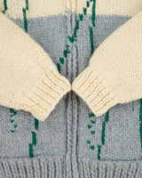 Vintage 1980s Longhouse Heavyweight Made In Canada Handmade Wool Chunky Knit Duck Cowichan Cardigan - M