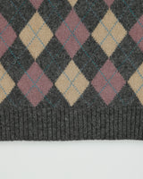 Vintage 1990s Hartog Marine Club Argyle Wool Knit Sweater Vest - M