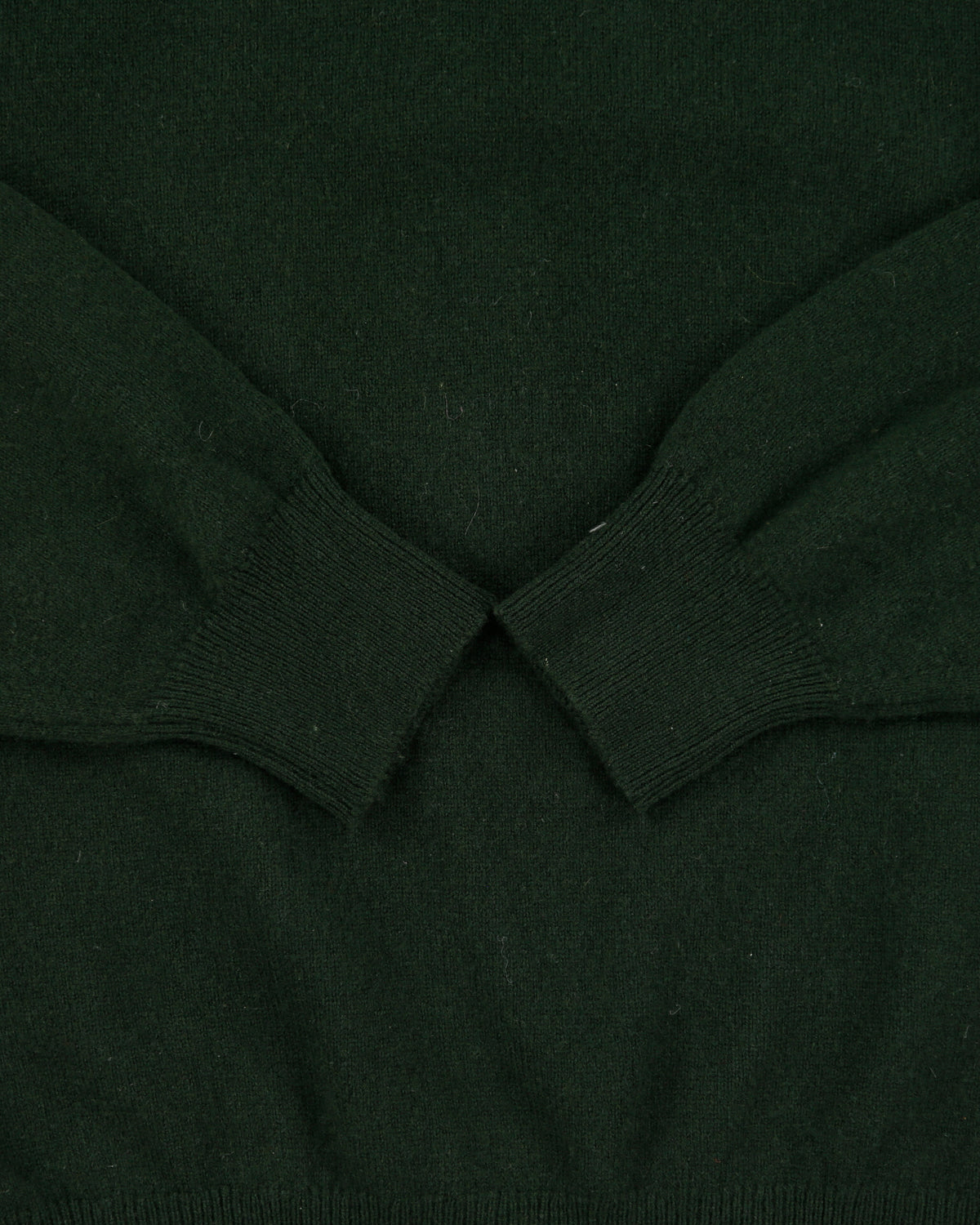 Johnstons Of Elgin Forest Green Reuben Lambswool Made In Scotland Crewneck Knit Jumper - L