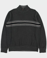 Vintage Eddie Bauer Ribbed Knit Quarter Zip Jumper - XL