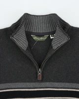 Vintage Eddie Bauer Ribbed Knit Quarter Zip Jumper - XL
