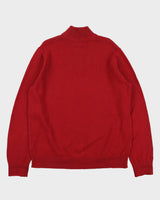 Vintage 00s Eddie Bauer Ribbed Knit Quarter Zip Jumper - XL