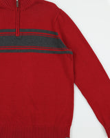 Vintage 00s Eddie Bauer Ribbed Knit Quarter Zip Jumper - XL