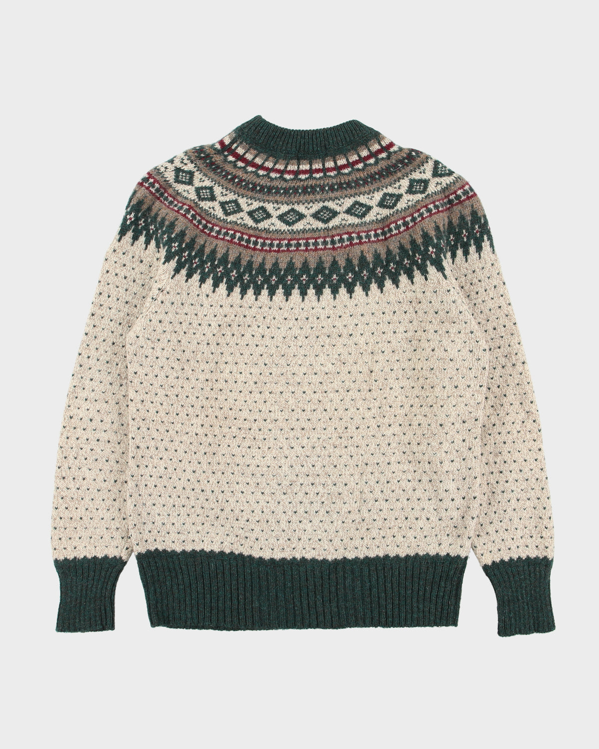 Vintage 1990s Woolrich Fair Isle Wool Chunky Knit Jumper - M
