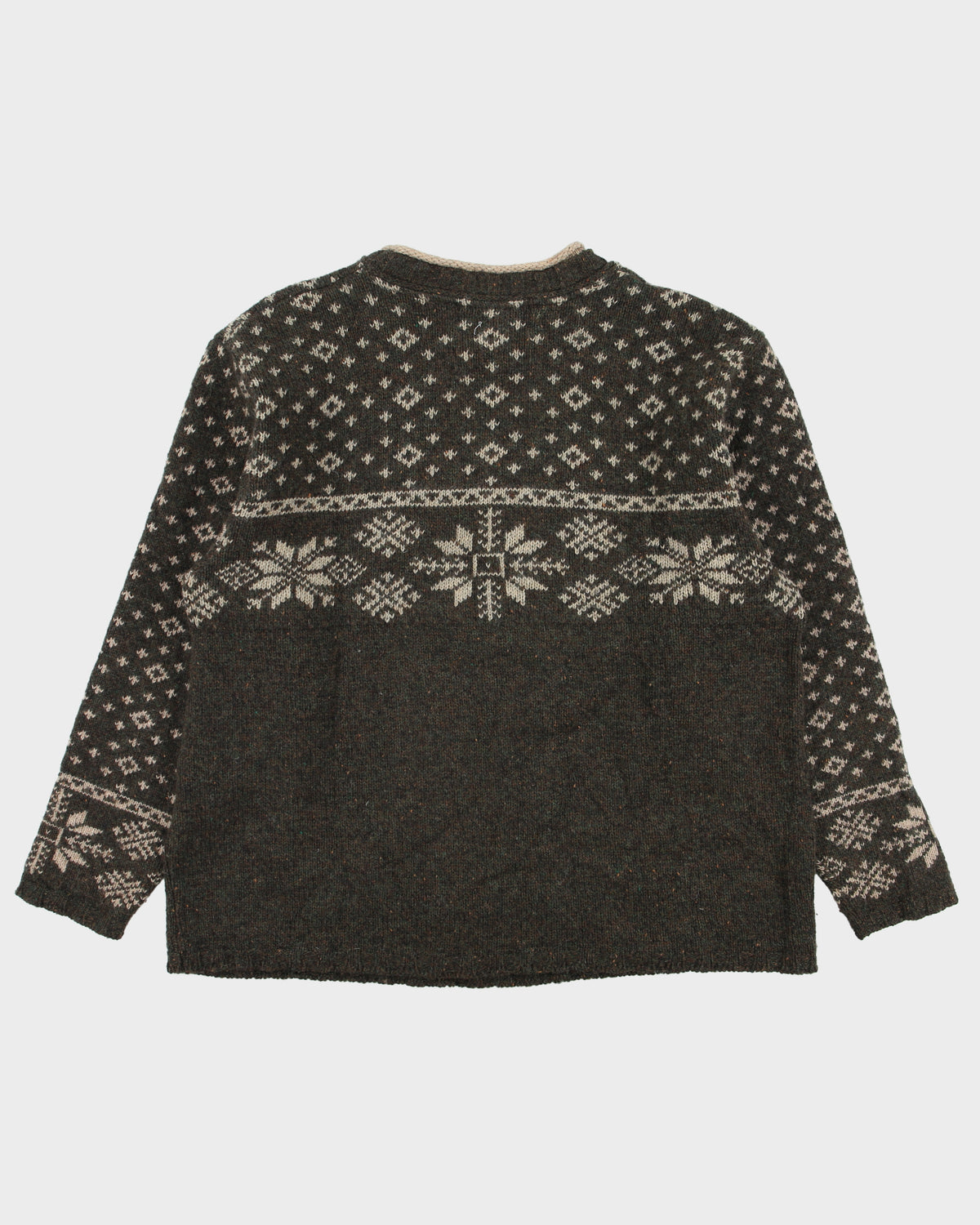 Vintage 1990s North Country Fair Isle Wool Knit Jumper - L