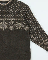 Vintage 1990s North Country Fair Isle Wool Knit Jumper - L