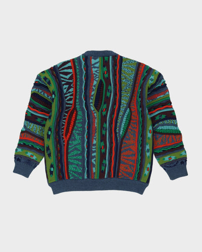 Geccu Australia 3D Green Patterned Knitted Cardigan - L