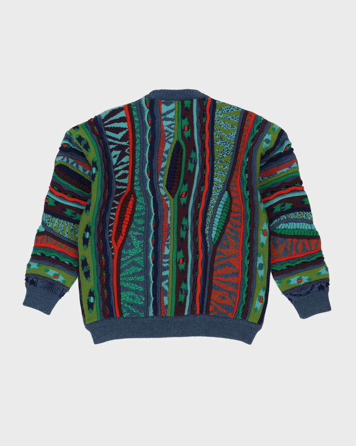 Geccu Australia 3D Green Patterned Knitted Cardigan - L