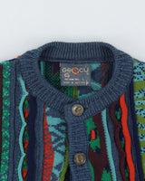 Geccu Australia 3D Green Patterned Knitted Cardigan - L