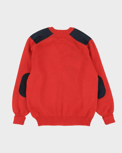 Burberrys Red Knitted Jumper - M