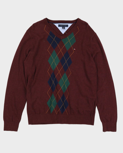 Tommy Hilfiger Argyle Knitted Jumper - M