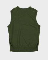 Y2K 00s Quiksilver Green Argle Knit Vest - L/XL