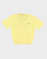 Vintage 70s IZOD Lacoste Yellow Knit Short Sleeve Top - M/L