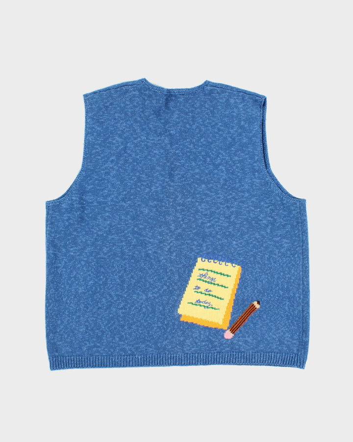 Vintage Rainbow Bridge Things To Do Today Knit Vest - L