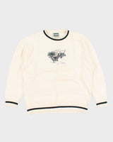 Vintage 90s Northern Elements Wolf Embroidered Knit Jumper - XL
