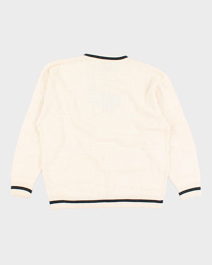 Vintage 90s Northern Elements Wolf Embroidered Knit Jumper - XL