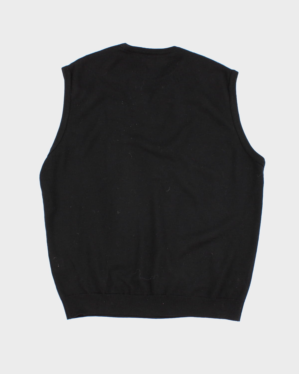 00s Lacoste Black Knit Vest - XL