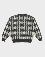 Vintage 90s Birkdale Argyle Knit Cardigan - L