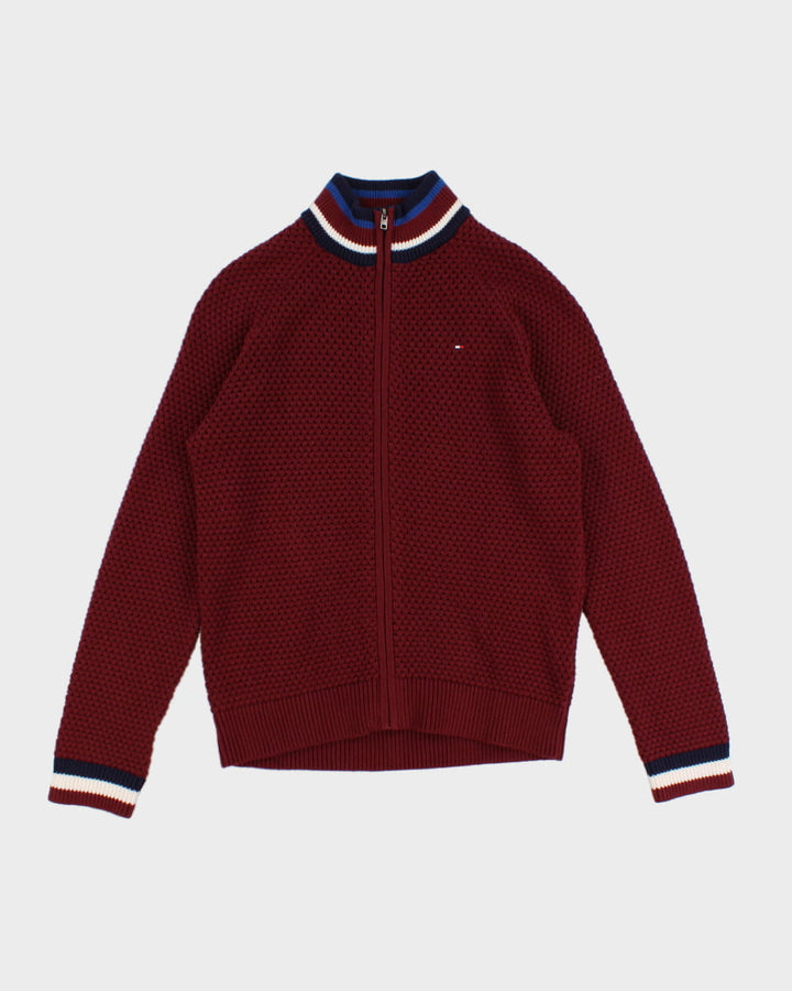 Y2K 00s Tommy Hilfiger Chunky Dad Zip Up Knit - M