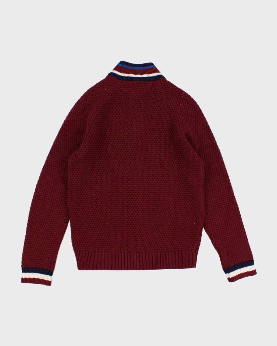 Y2K 00s Tommy Hilfiger Chunky Dad Zip Up Knit - M