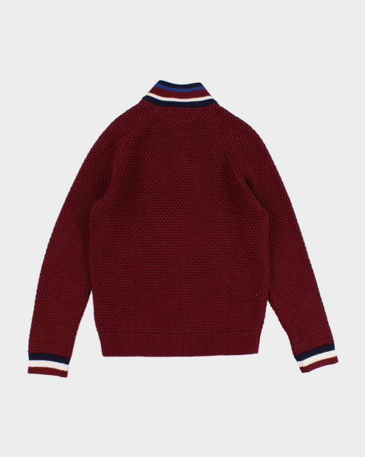 Y2K 00s Tommy Hilfiger Chunky Dad Zip Up Knit - M