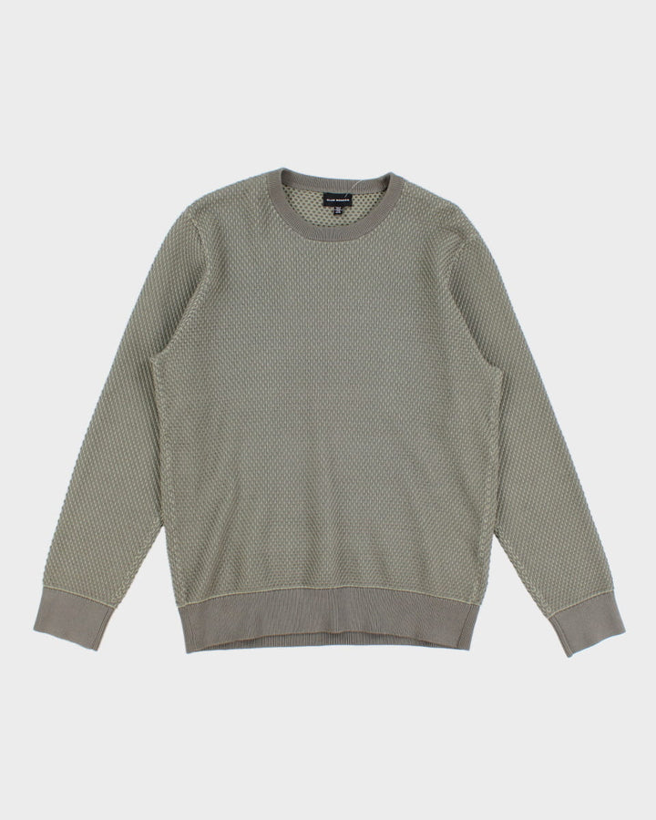 Club Monaco Men's Textured Green Sweatshirt - M