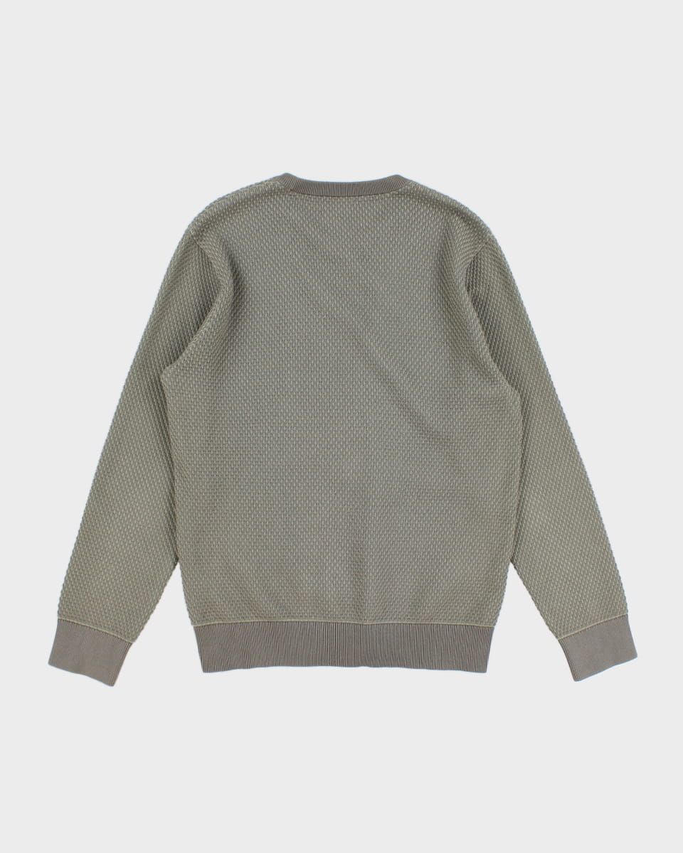 Club Monaco Men's Textured Green Sweatshirt - M