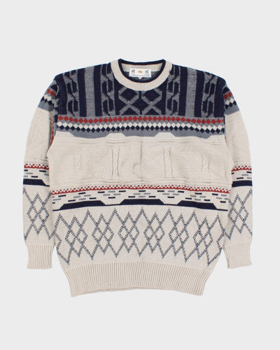 Vintage 90s Multi Coloured Knit Jumper - M/L