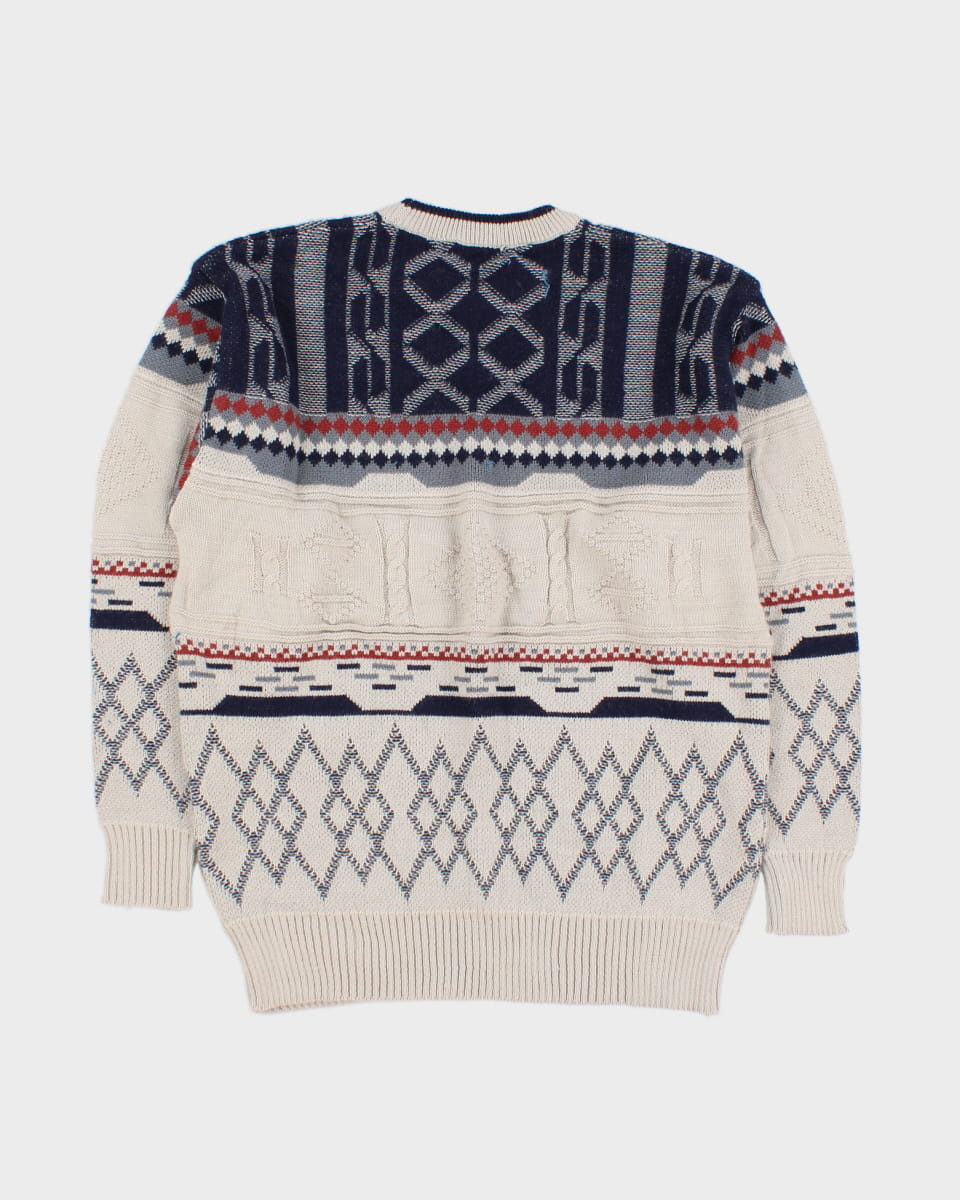 Vintage 90s Multi Coloured Knit Jumper - M/L