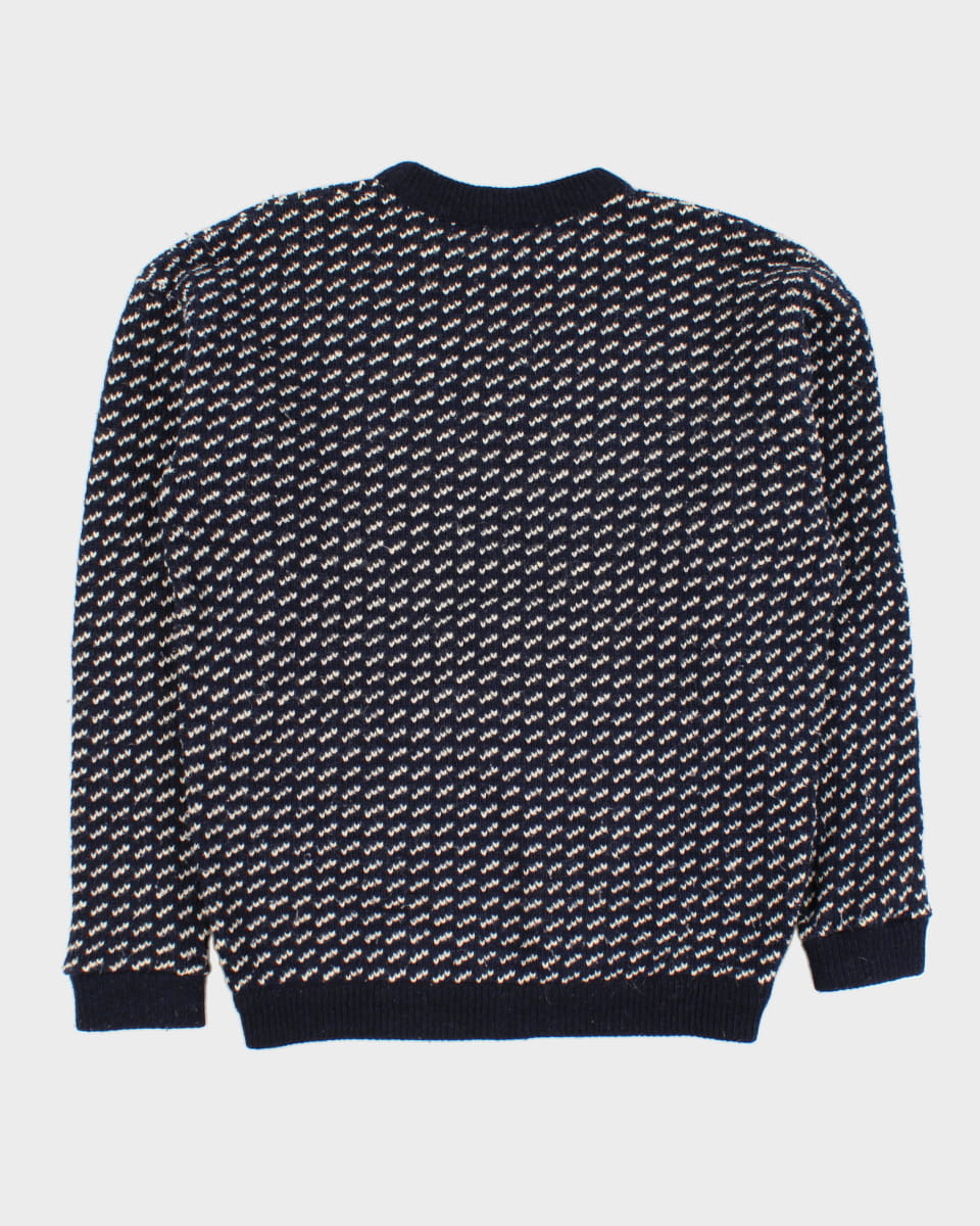 Vintage 90s Roots Navy Speckled Knit Jumper - L