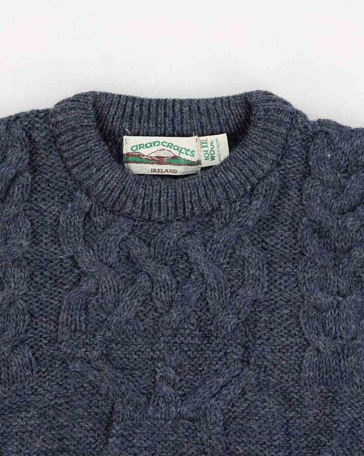 Vintage Irish Pure Wool Knit Jumper - XXL