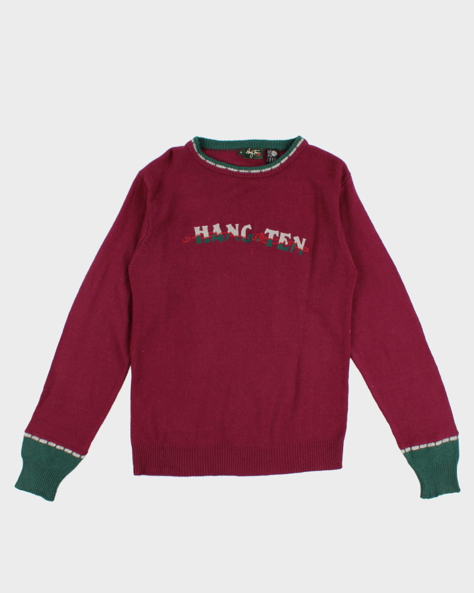 Vintage Hang Ten Wool Jumper - S