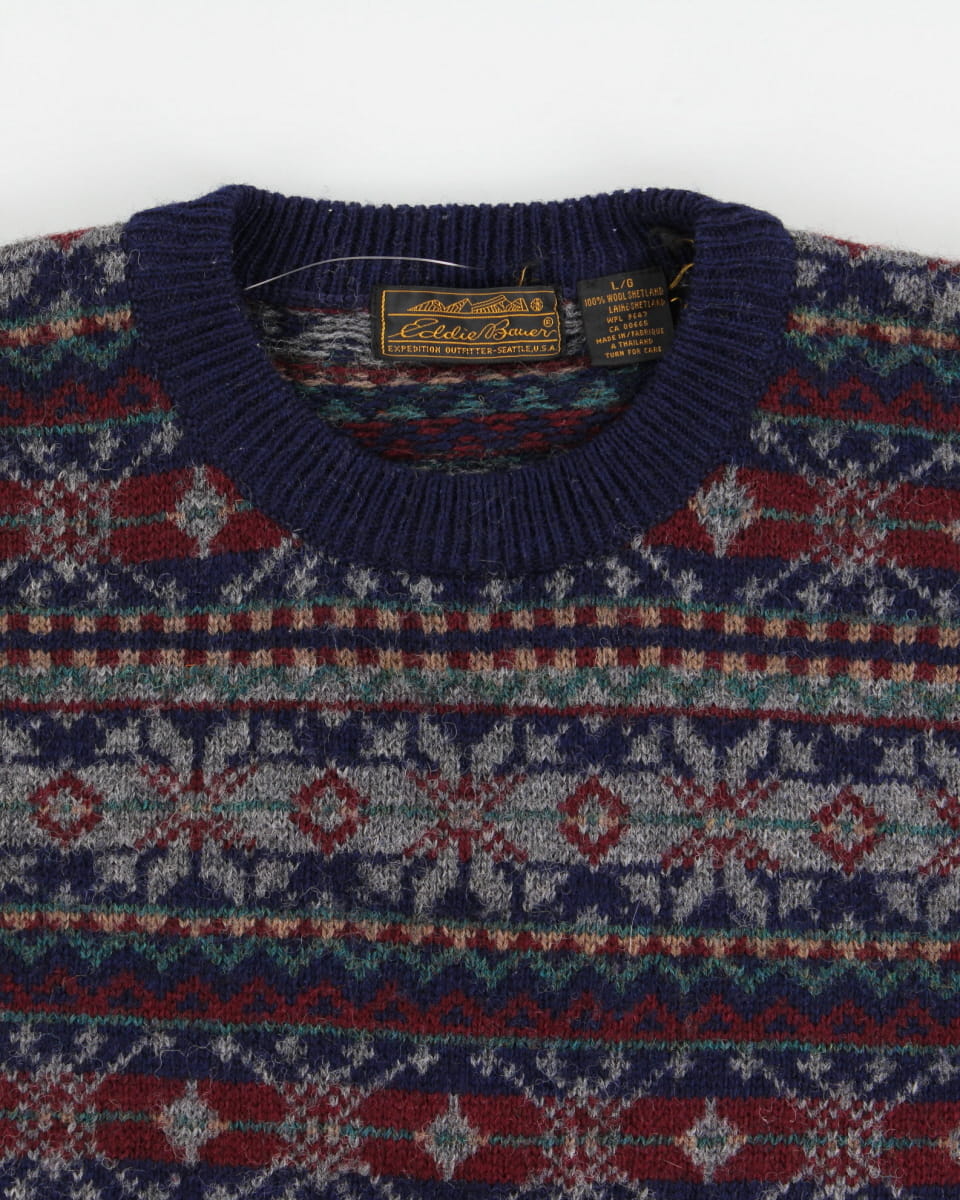 90's Eddie Bauer Pure Wool Knit - L