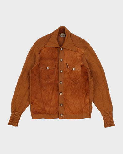 Vintage Tundra Wool/Suede Cardigan - M