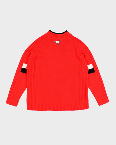 CFL Calgary Stampeders Quarter Zip Knit Sweatshirt - L