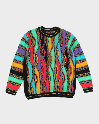Vintage Steven Land Abstract Knit Jumper - XL