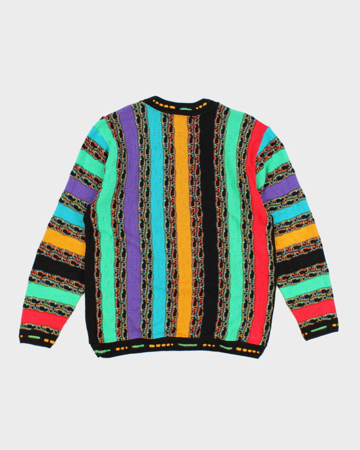Vintage Steven Land Abstract Knit Jumper - XL