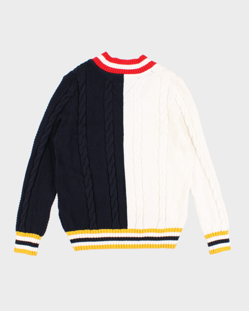 00s Tommy Hilfiger Academic Style Knit Jumper - XL