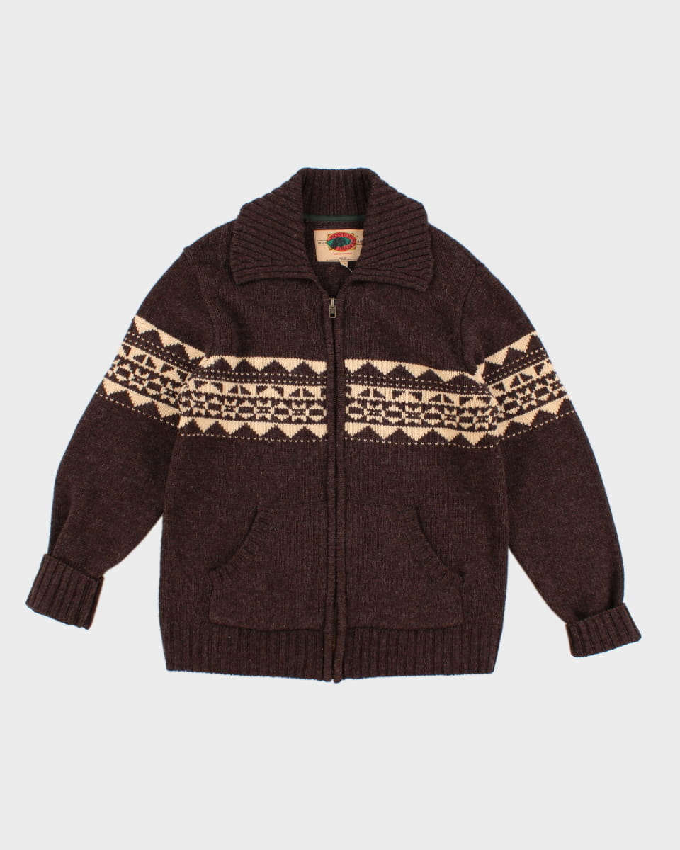 Boston Traders Wool Blend Zip Up Jumper - L